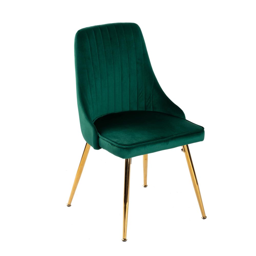 Marbleous Velvet Dining Set – Green