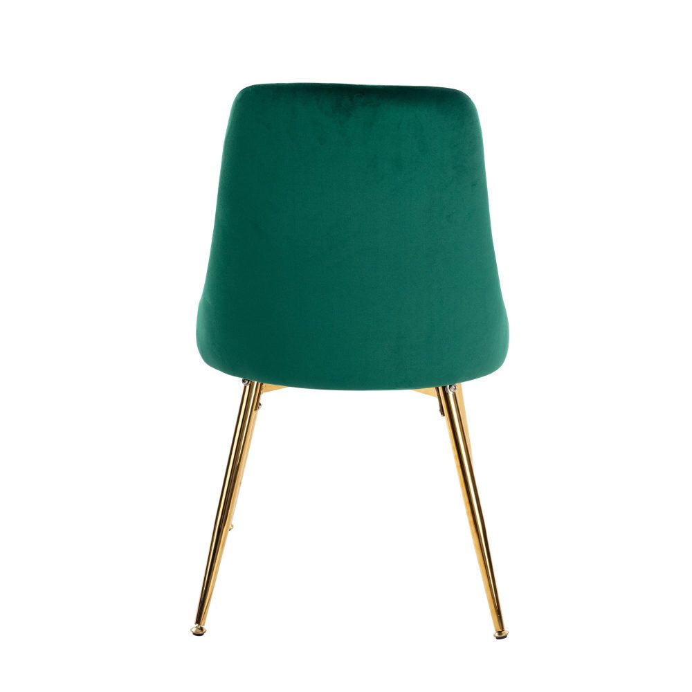 Marbleous Velvet Dining Set – Green