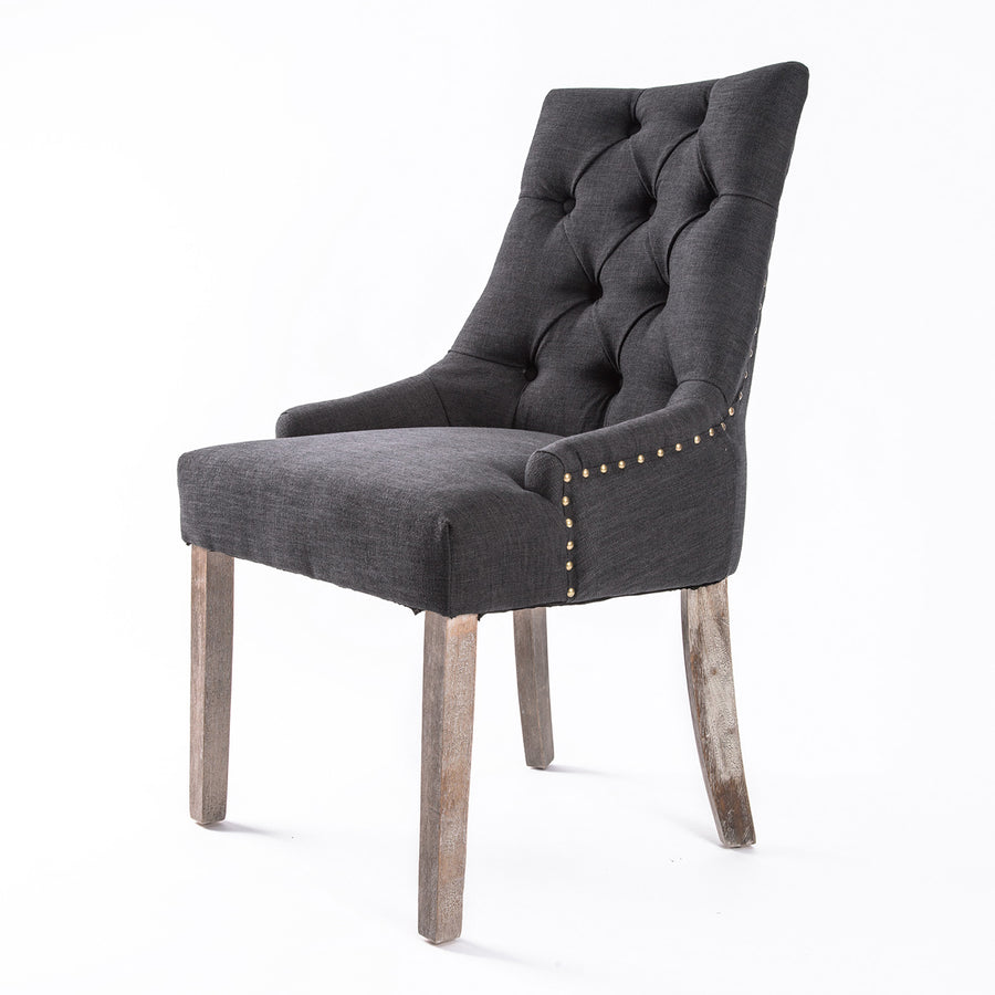 Sterling Fabric Dining Chair – Black