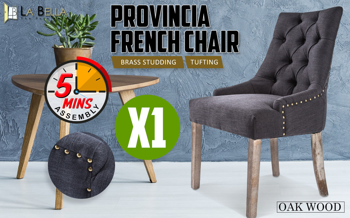 Sterling Fabric Dining Chair – Black