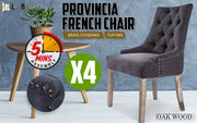 Summit Fabric Dining Chair Set of 4 – Black