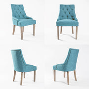 Tatum Fabric Dining Chair Set of 2 – Blue