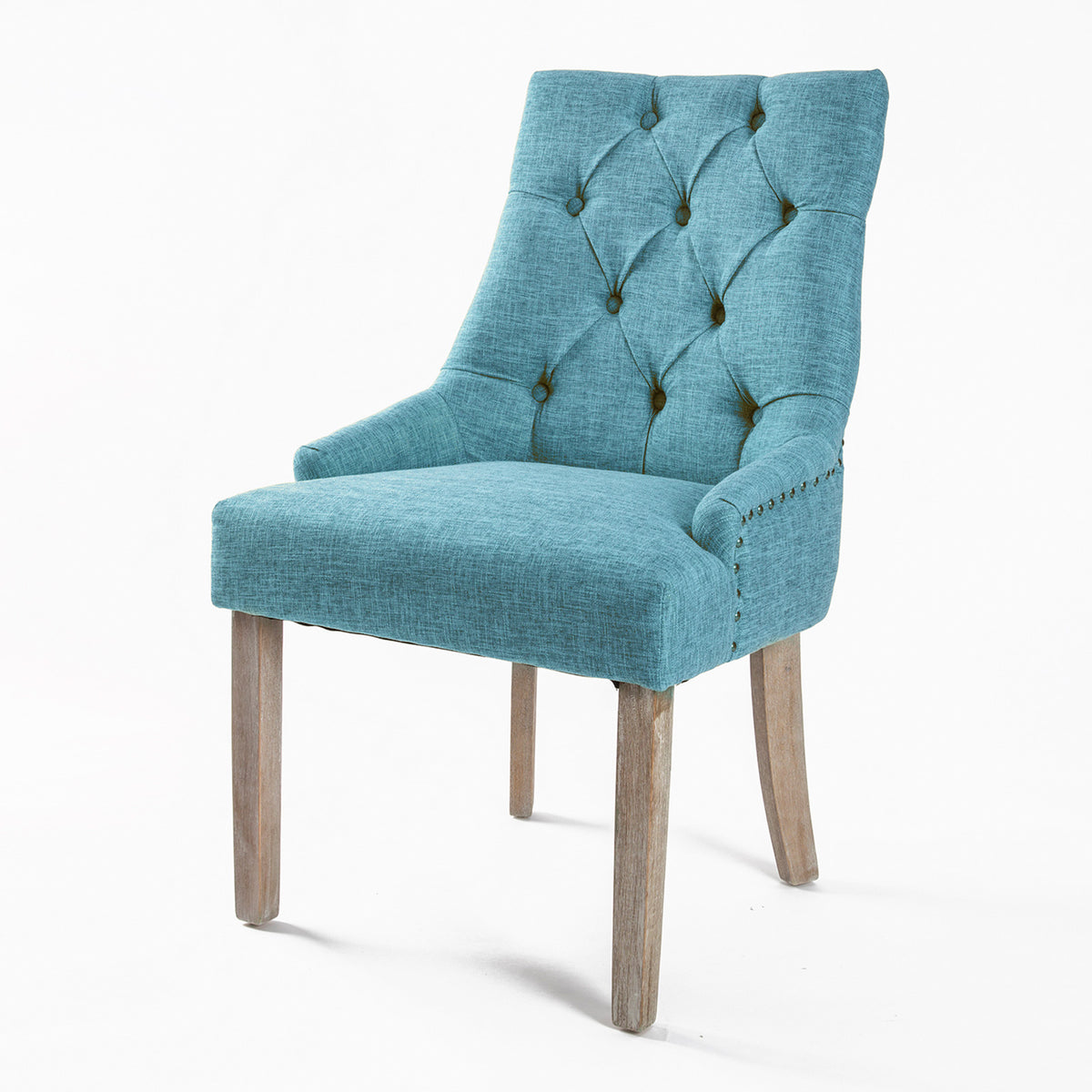 Temple Fabric Dining Chair – Blue