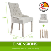 Torin Fabric Dining Chair – Cream