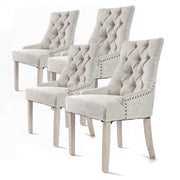 Torrance Fabric Dining Chair Set of 4 – Cream