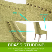 Solace Fabric Dining Chair Set of 2 – Green