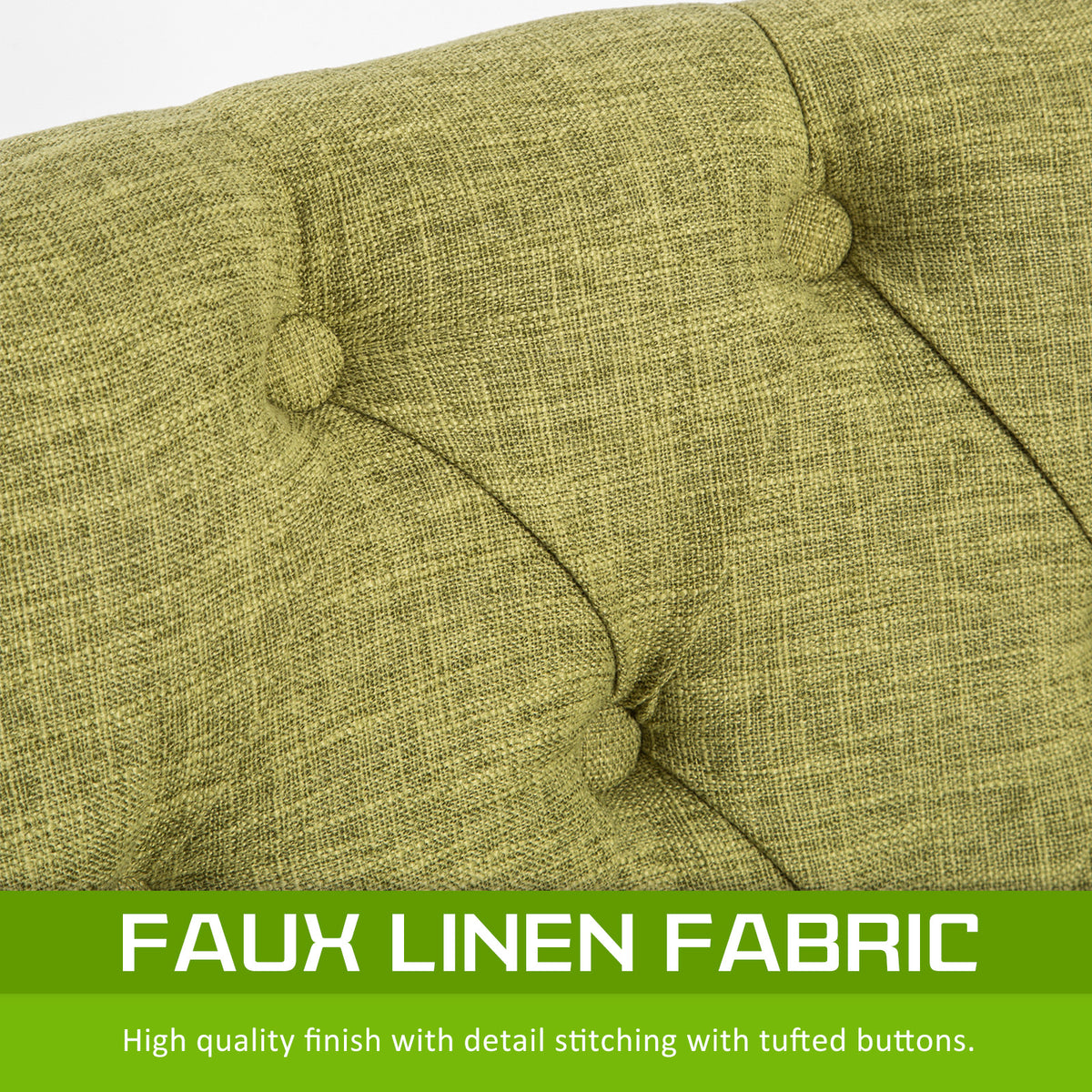 Solace Fabric Dining Chair Set of 2 – Green