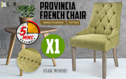 Tristan Fabric Dining Chair – Green
