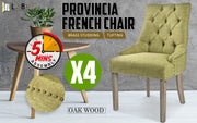 Amour French Provincial Dining Chair Set of 4 – Green
