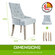 Amour French Provincial Dining Chair Set of 2 – Grey