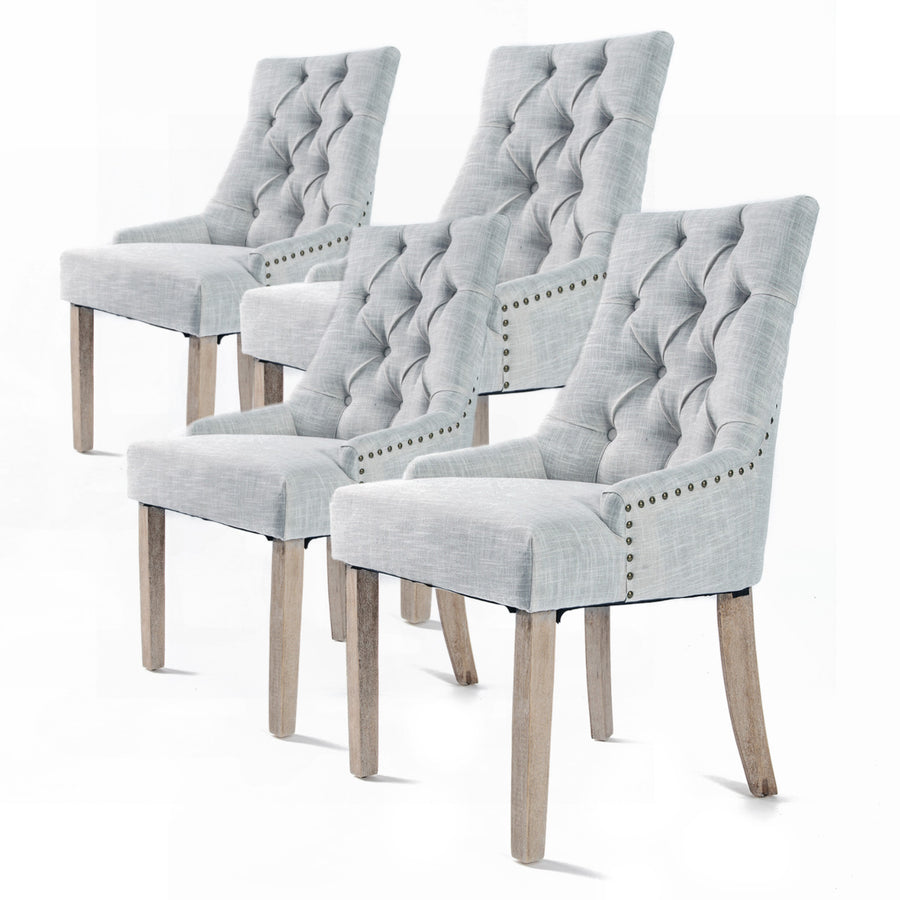Amour French Provincial Dining Chair Set of 4 – Grey