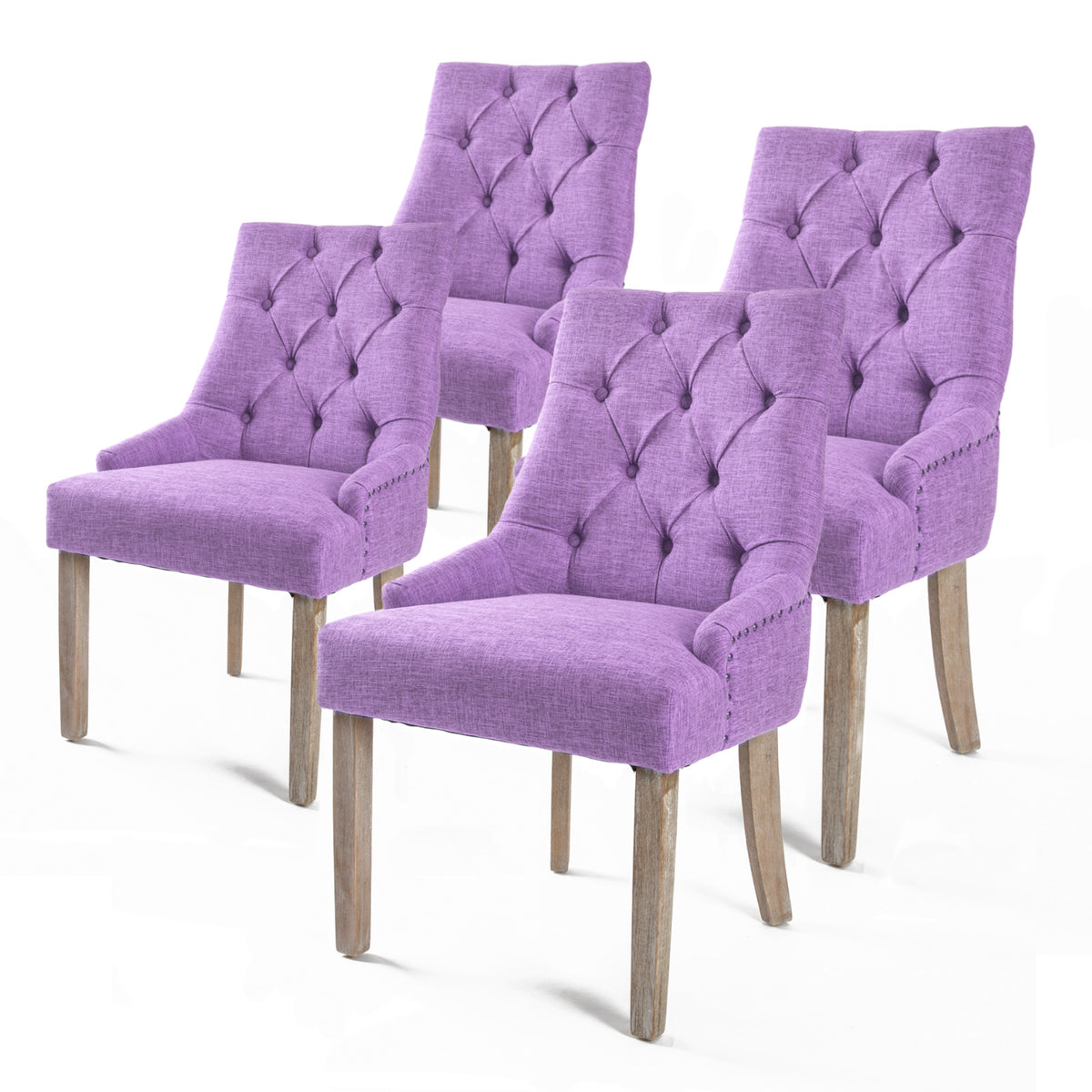 Amour French Provincial Dining Chair Set of 4 – Violet