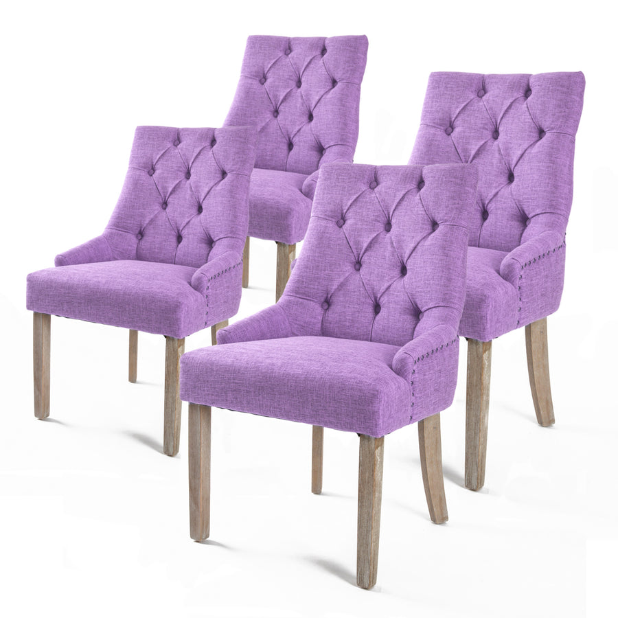 Amour French Provincial Dining Chair Set of 4 – Violet