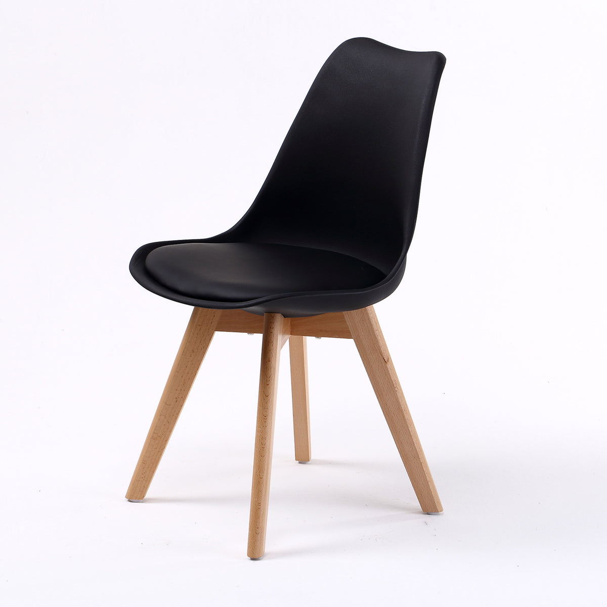 Retro Dining Chair Set of 2 – Black