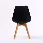 Retro Dining Chair Set of 2 – Black
