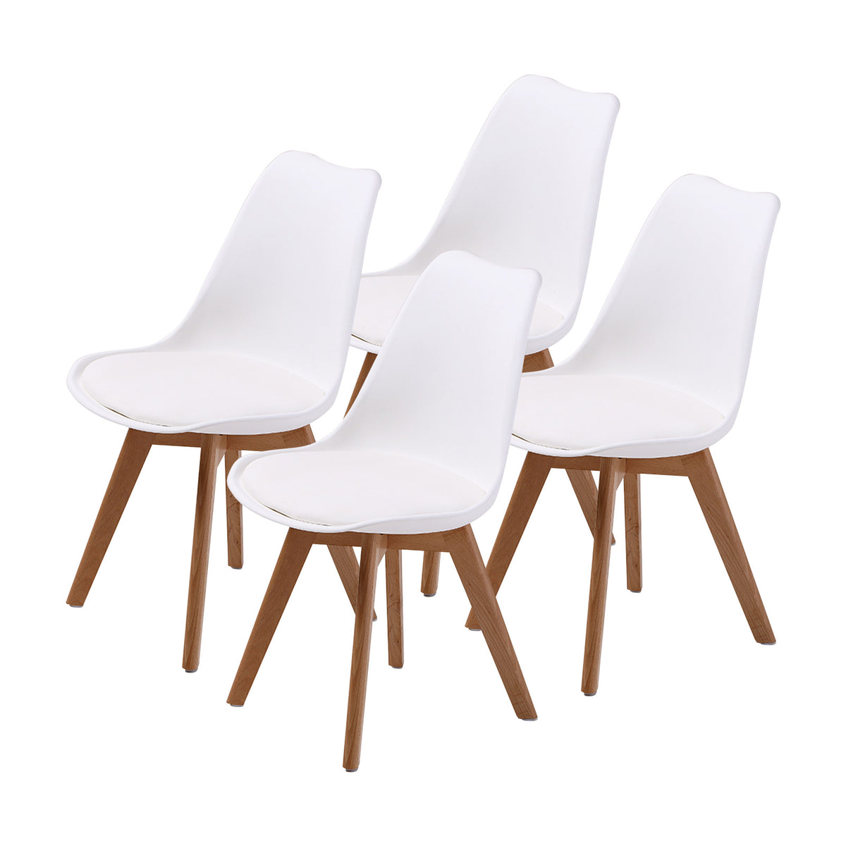 Marlowe Padded Dining Chair Set of 4 – White