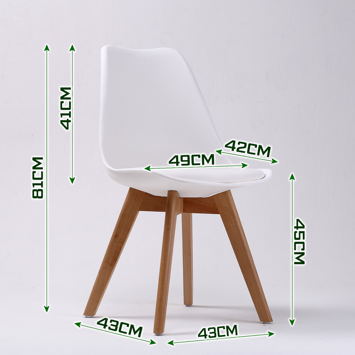 Marlowe Padded Dining Chair Set of 4 – White