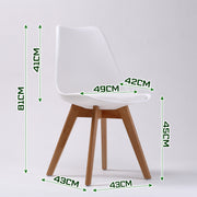 Marlowe Padded Dining Chair Set of 4 – White