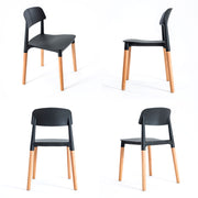 Belloch Stackable Dining Chair Set of 2 – Black