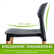 Belloch Stackable Dining Chair Set of 2 – Black