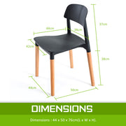 Belloch Stackable Dining Chair Set of 2 – Black