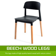 Belloch Stackable Dining Chair Set of 4 – Black