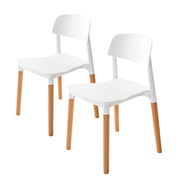Belloch Stackable Dining Chair Set of 2 – White