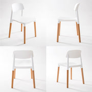 Belloch Stackable Dining Chair Set of 2 – White