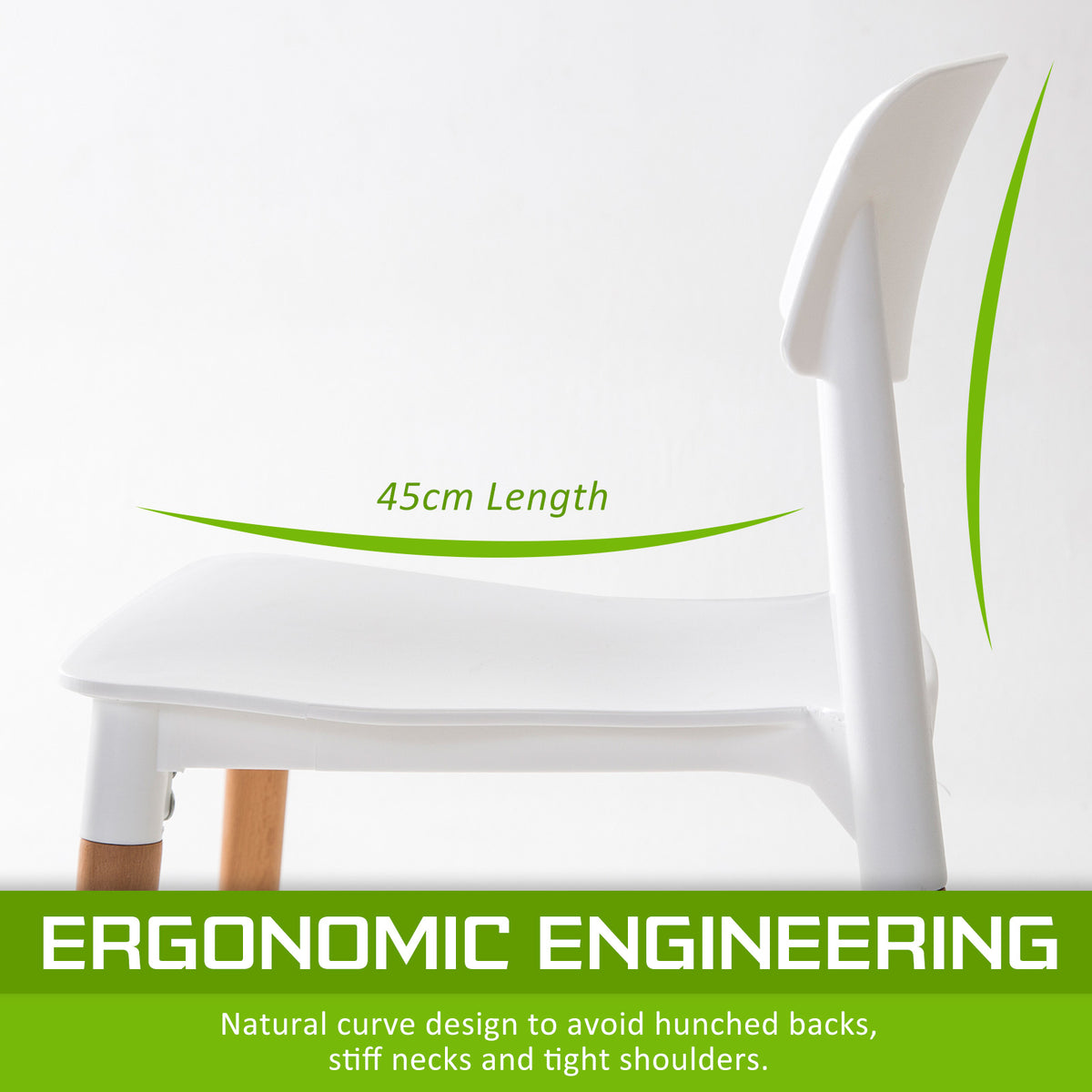 Belloch Stackable Dining Chair Set of 2 – White