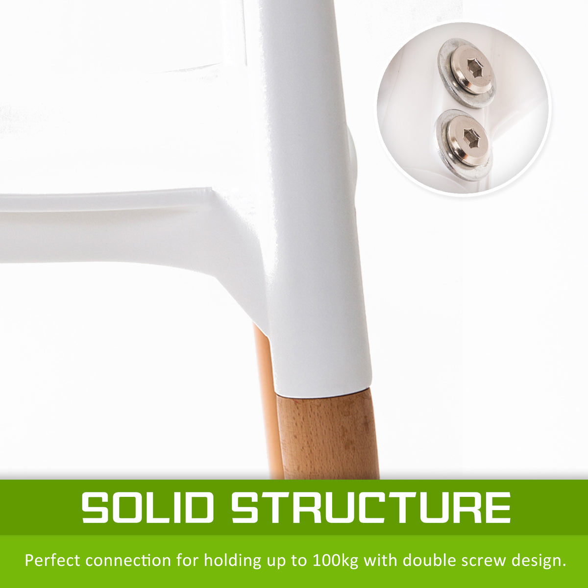Belloch Stackable Dining Chair Set of 2 – White