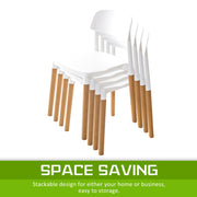 Belloch Stackable Dining Chair Set of 2 – White