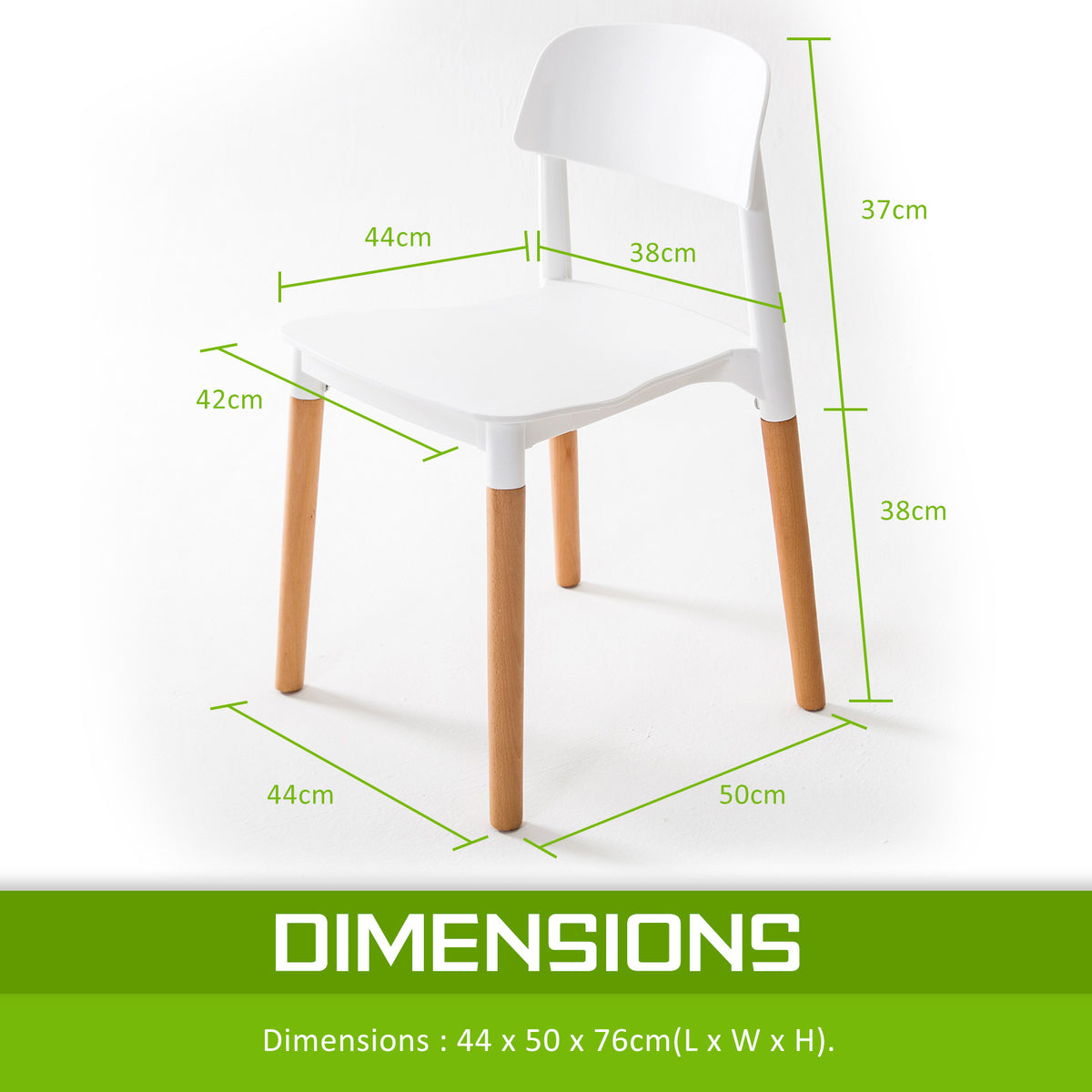 Belloch Stackable Dining Chair Set of 2 – White