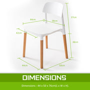 Belloch Stackable Dining Chair Set of 4 – White