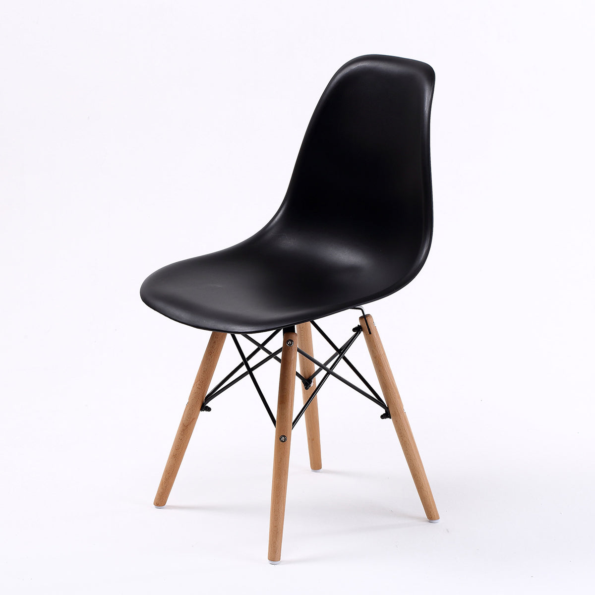 Retro Dining Chair Set of 2 – Black