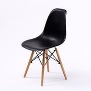 Retro Dining Chair Set of 2 – Black
