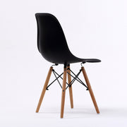 Retro Dining Chair Set of 2 – Black