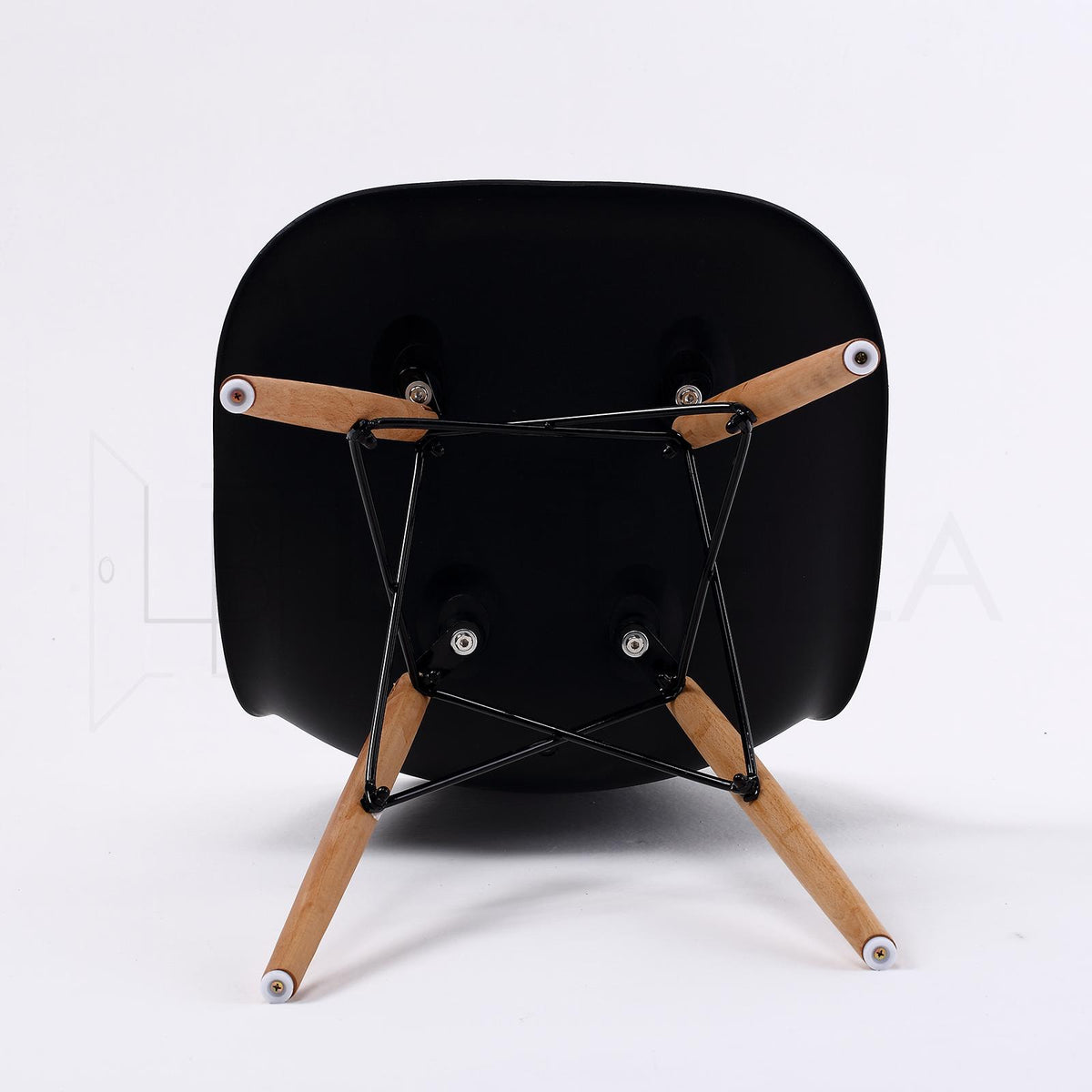 Retro Dining Chair Set of 4 – Black