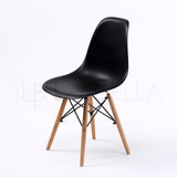 4X Retro Dining Cafe Chair DSW BLACK