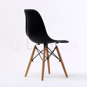 Retro Dining Chair Set of 4 – Black