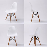 Retro Metal Dining Chair Set of 2 – White