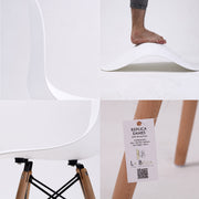 Retro Metal Dining Chair Set of 2 – White