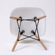 Retro Metal Dining Chair Set of 2 – White