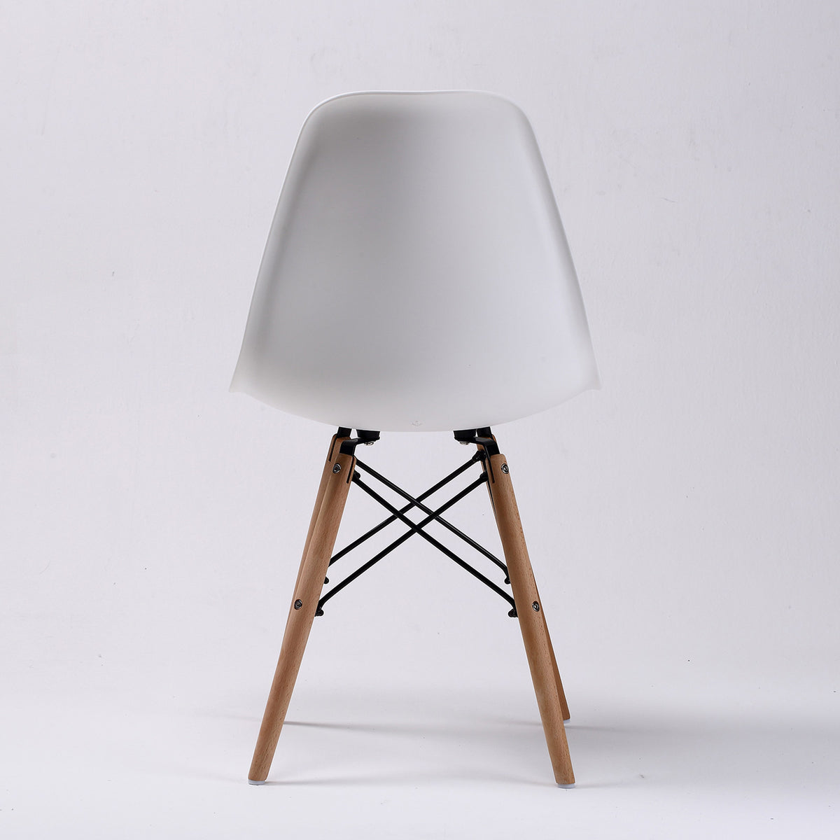 Retro Metal Dining Chair Set of 2 – White