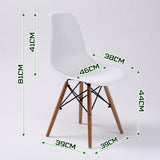 2X Retro Dining Cafe Chair DSW WHITE