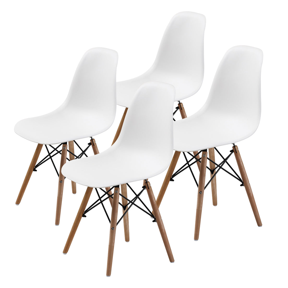 Dawson Retro Dining Chair Set of 4 – White