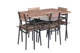 YES4HOMES 5 Piece Kitchen Dining Room Table and Chairs Furniture With Cushion Mat