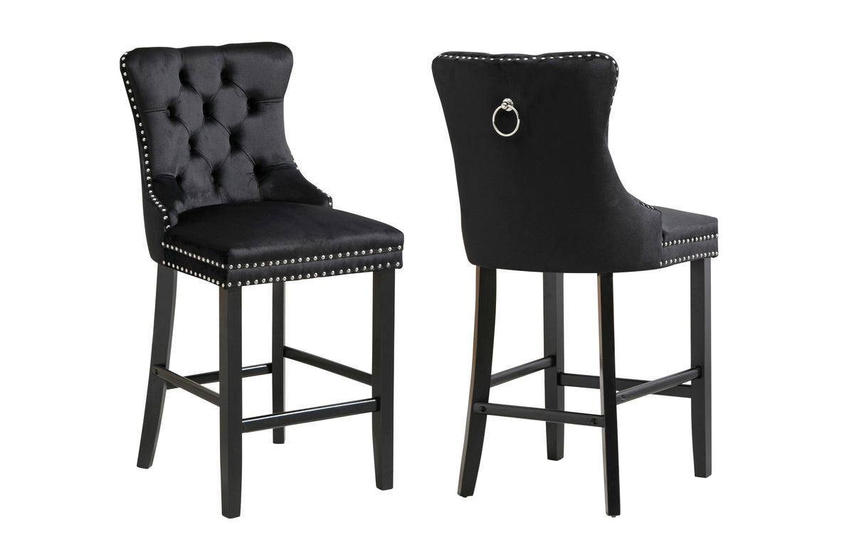 Esme Bar Stool Set of 2 – Black