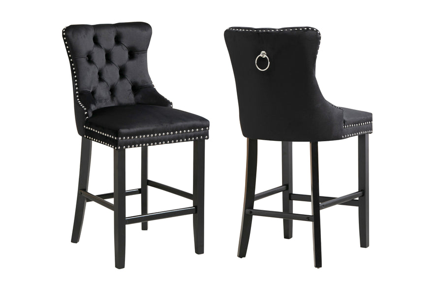 Esme Bar Stool Set of 2 – Black