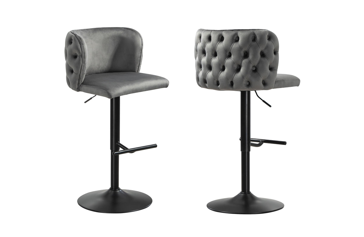 Clifton Gas-Lift Swivel Bar Stool – Dark Grey