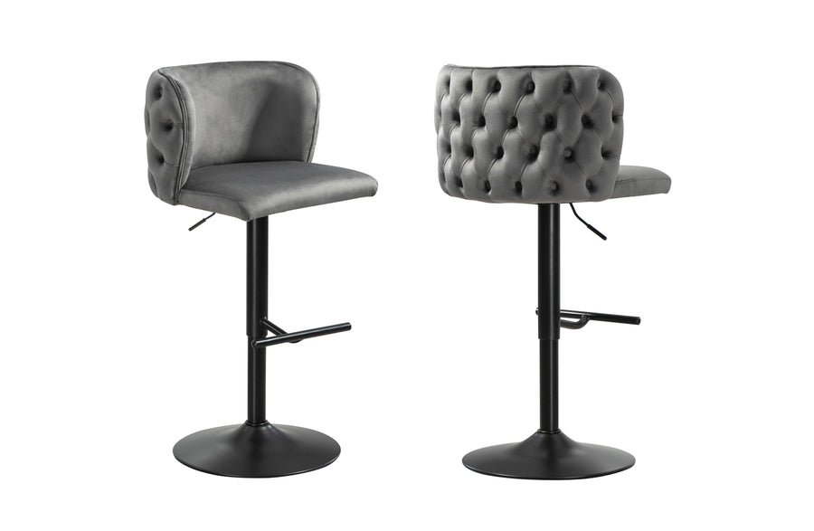 Clifton Gas-Lift Swivel Bar Stool – Dark Grey